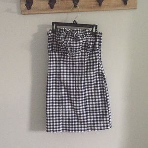 Urban Outfitters Strapless plaid dress